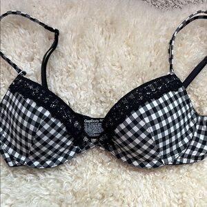 Gingham Balconette Bra with Underwire